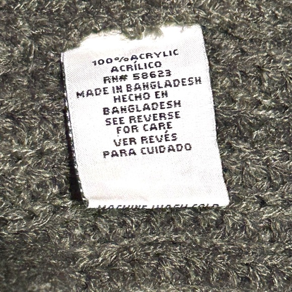 Extra Long V-Neck Sweater XL Stiletto Long Sleeves Olive Green Open Back - Picture 7 of 9